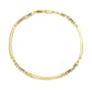 14k Two-Tone Gold Fancy Bar Style Mens Bracelet with Curved Connectors (9.65 mm)Monde Trend