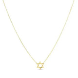 14k Yellow Gold Star of David Necklace RCJ