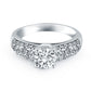 14k White Gold Tapered Pave Diamond Wide Band Engagement Ring RCJ