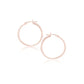 14k Rose Gold Polished Hoop Earrings (2x25mm)Monde Trend