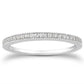 14k White Gold Diamond Micro Pave Diamond Milgrain Wedding Ring BandMonde Trend