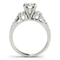 14k White Gold Split Shank 3 Stone Round Diamond Engagement Ring (2 cttw) RCJ