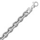 Sterling Silver Rhodium Plated Diamond Cut Cable Style Chain Bracelet  (12.70 mm) RCJ