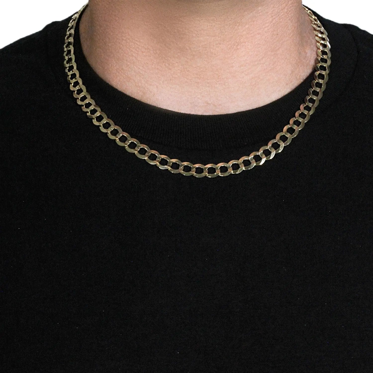 8.2mm 10k Yellow Gold Curb Chain (8.20 mm) RCJ