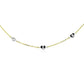 14k Two Tone Gold Anklet with Diamond Cut Heart Style StationsMonde Trend