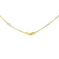 14k Two Tone Gold Anklet with Diamond Cut Heart Style StationsMonde Trend