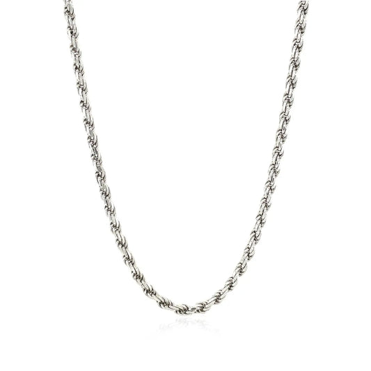 Sterling Silver Diamond Cut Rope Style Chain (2.90 mm) RCJ