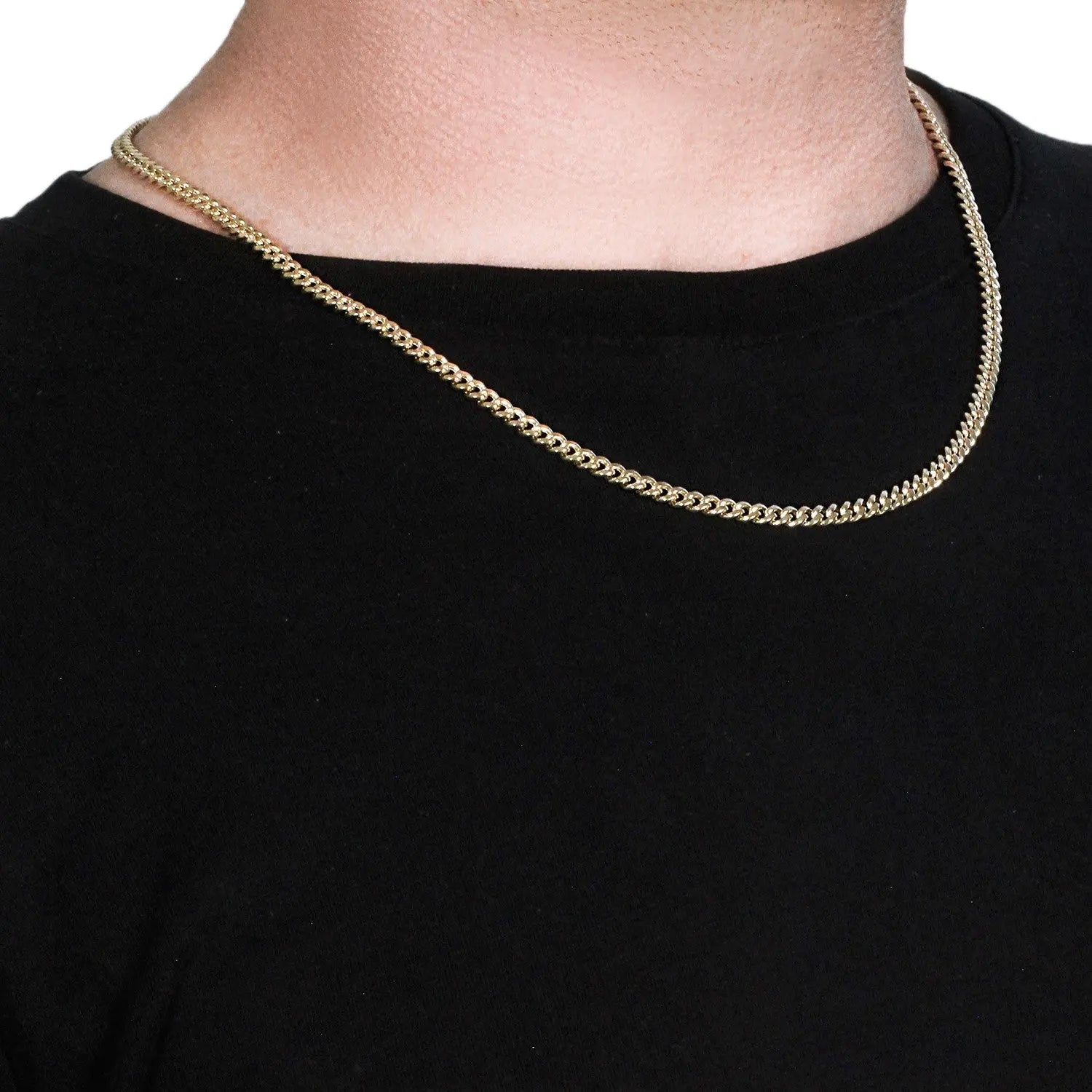 10k Yellow Gold Semi Solid Miami Cuban Chain (4.50 mm)Monde Trend