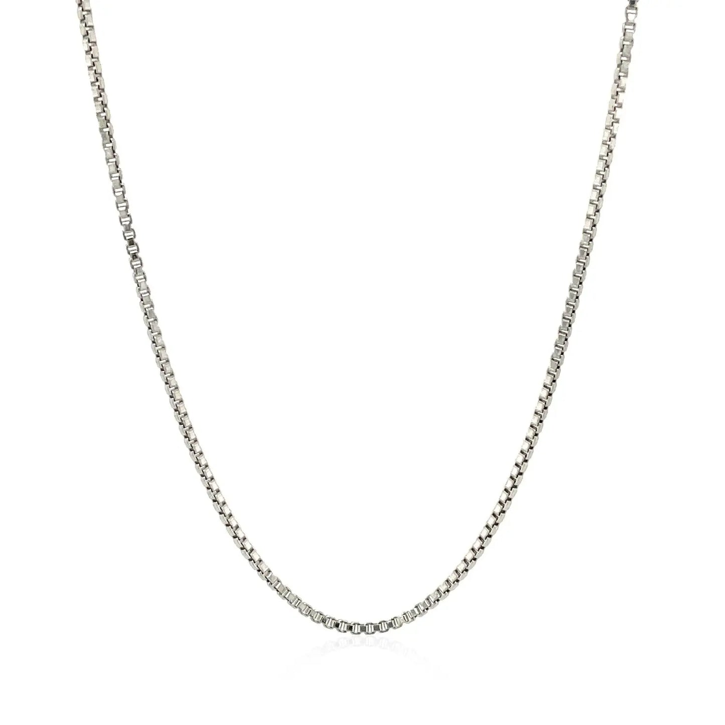 Sterling Silver Rhodium Plated Box Chain (1.30 mm) RCJ