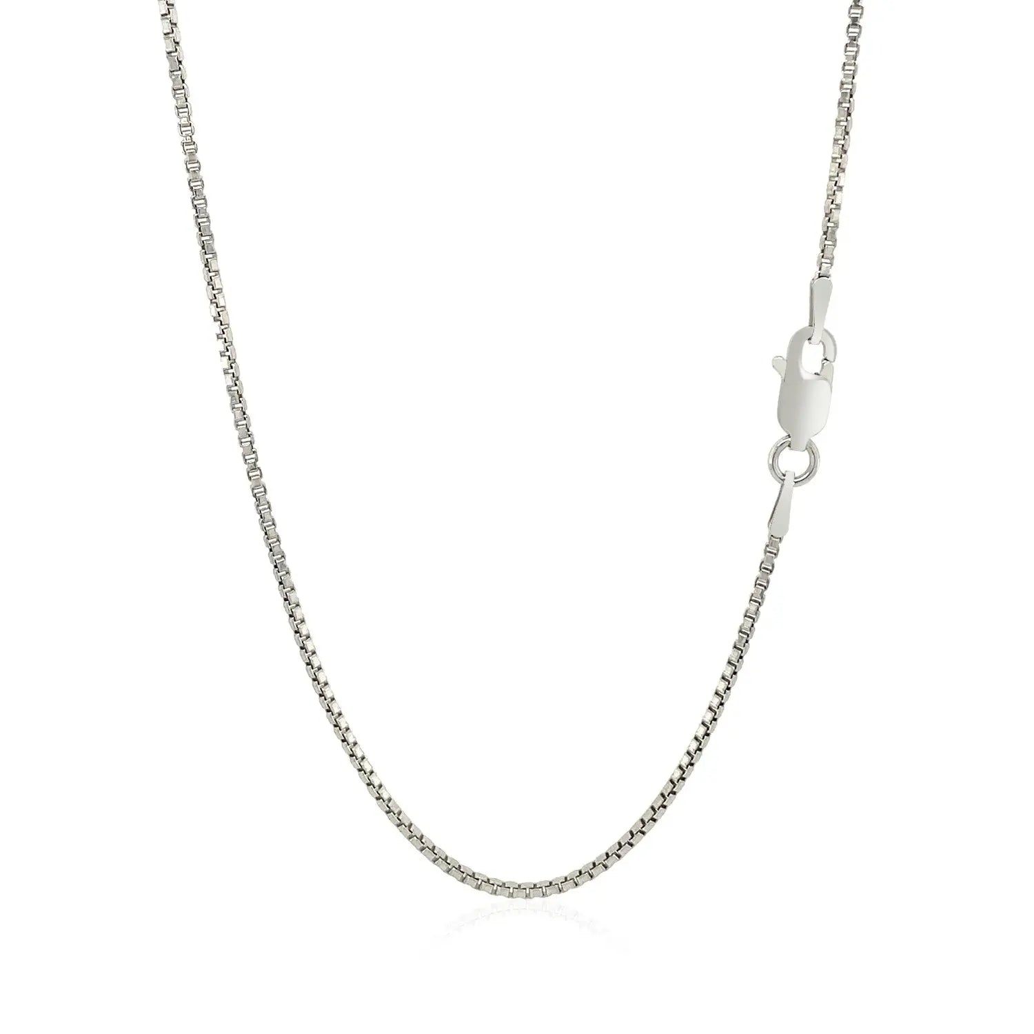 Sterling Silver Rhodium Plated Box Chain (1.30 mm) RCJ