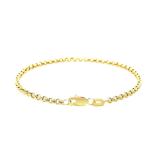 14k Yellow Gold Rolo Bracelet  (2.50 mm) RCJ