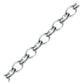 Sterling Silver Polished Charm Bracelet with Rhodium Plating (5.10 mm) RCJ