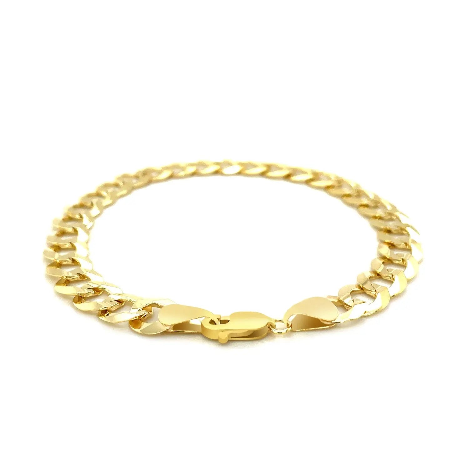 14k Yellow Gold Solid Curb Bracelet (8.20 mm) RCJ