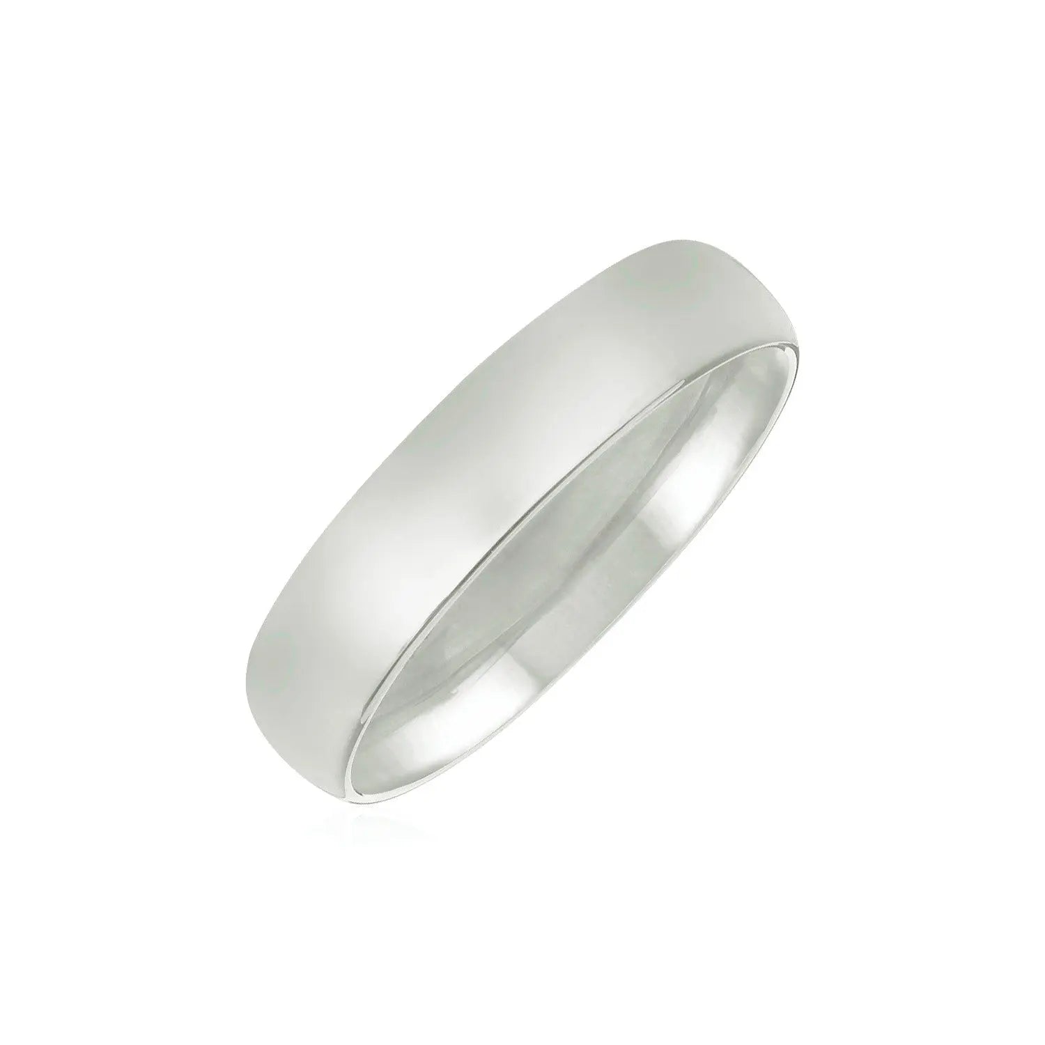 14k White Gold Comfort Fit Wedding Band(5.00 mm)Monde Trend