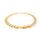 14k Two Tone Gold Pave Curb Bracelet (7.00 mm)Monde Trend