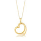 14k Yellow Gold Floating Heart Drop Pendant RCJ