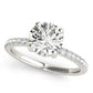 14k White Gold Diamond Engagement Ring with Scalloped Row Band (2 1/4 cttw)Monde Trend