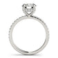 14k White Gold Diamond Engagement Ring with Scalloped Row Band (2 1/4 cttw)Monde Trend