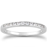 14k White Gold Channel Set Diamond Wedding Ring Band Set 1/3 AroundMonde Trend