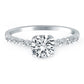 14k White Gold Diamond Engagement Ring with Shared Prong Diamond AccentsMonde Trend