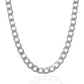 Rhodium Plated Sterling Silver Curb Style Chain (8.40 mm) RCJ