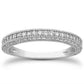 14k White Gold Fancy Pave Diamond Milgrain Textured Wedding Ring BandMonde Trend