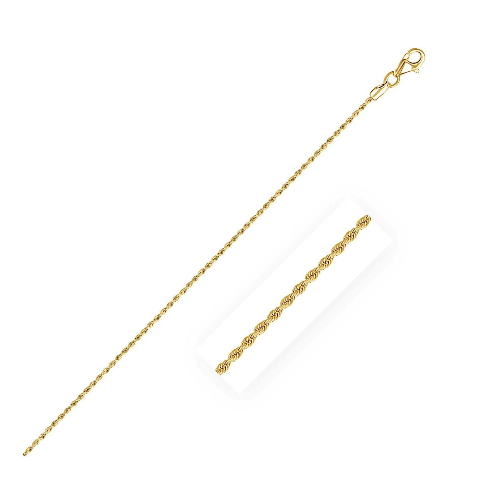 10k Yellow Gold Solid Diamond Cut Rope Chain (1.60 mm)Monde Trend