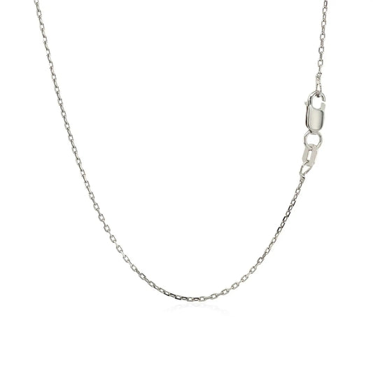 Sterling Silver Rhodium Plated Cable Chain (1.10 mm) RCJ