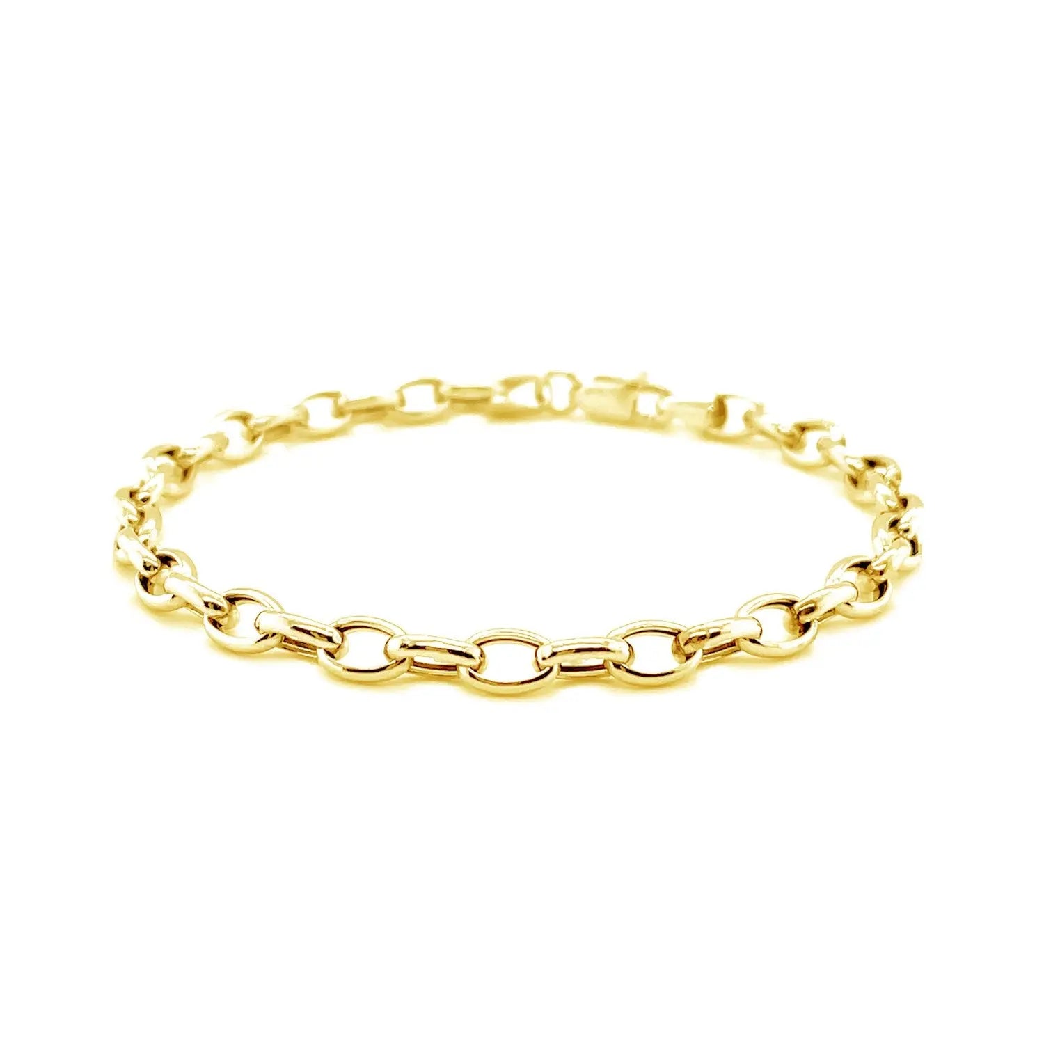 14k Yellow Gold Oval Rolo Bracelet  (4.60 mm) RCJ