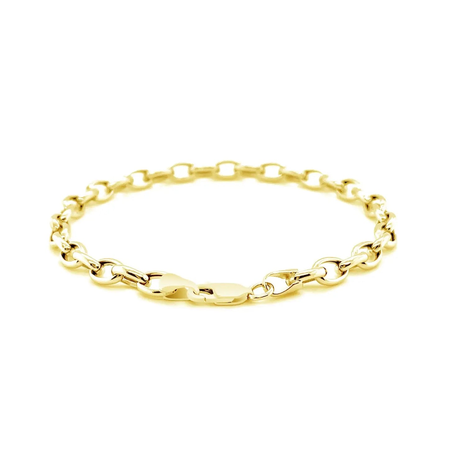 14k Yellow Gold Oval Rolo Bracelet  (4.60 mm) RCJ