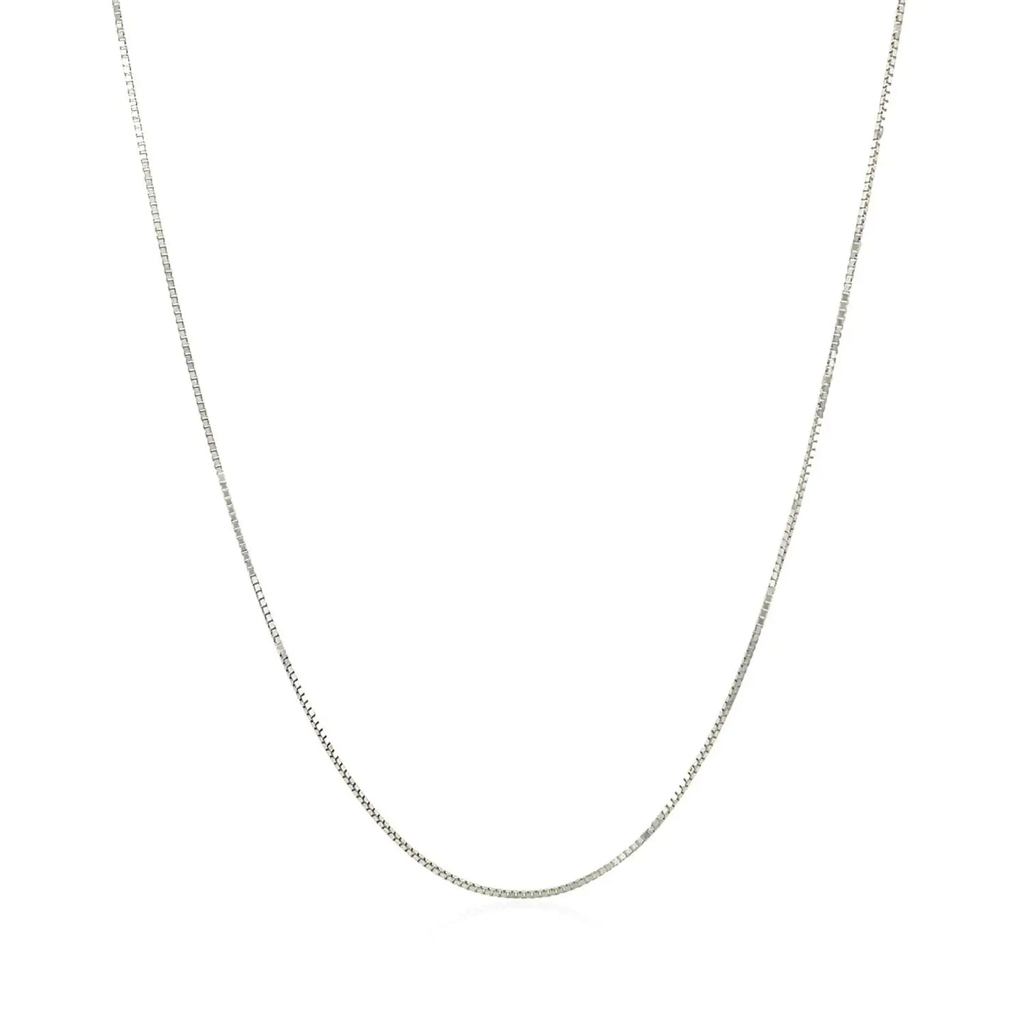 10k White Gold Classic Box Chain (0.60 mm)Monde Trend