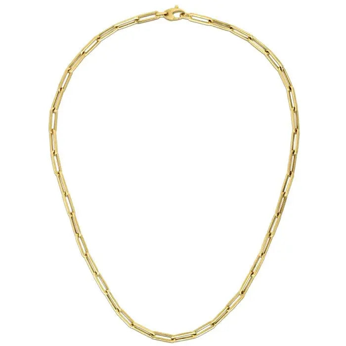 10K Yellow Gold Lite Paperclip Chain (4.20 mm)Monde Trend