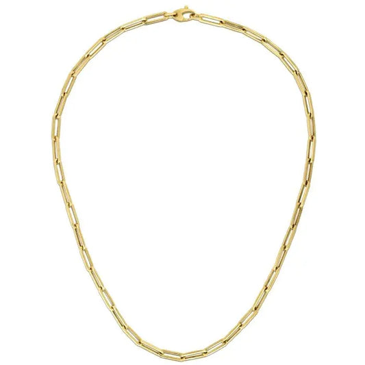 10K Yellow Gold Lite Paperclip Chain (4.20 mm)Monde Trend