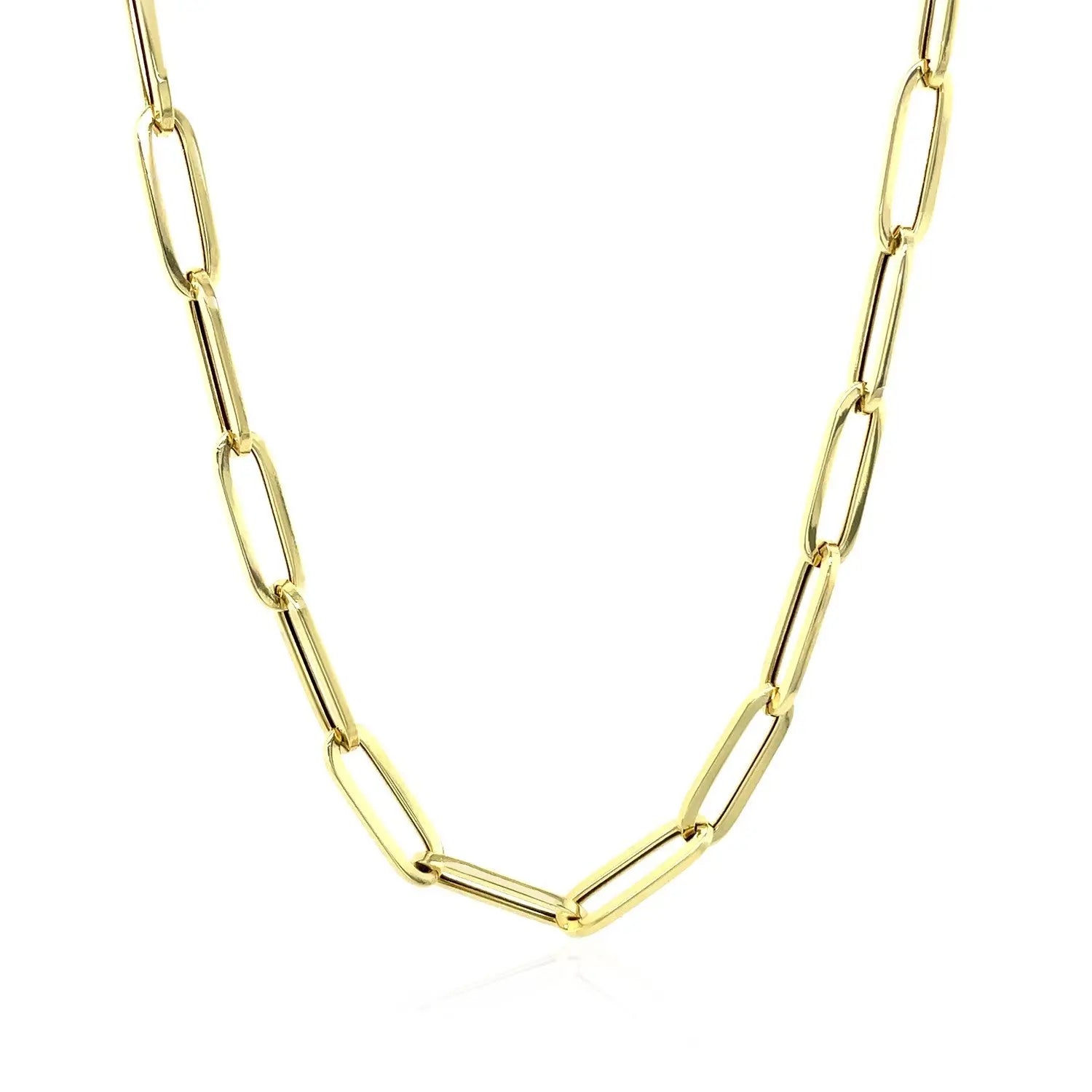 10K Yellow Gold Lite Paperclip Chain (4.20 mm)Monde Trend