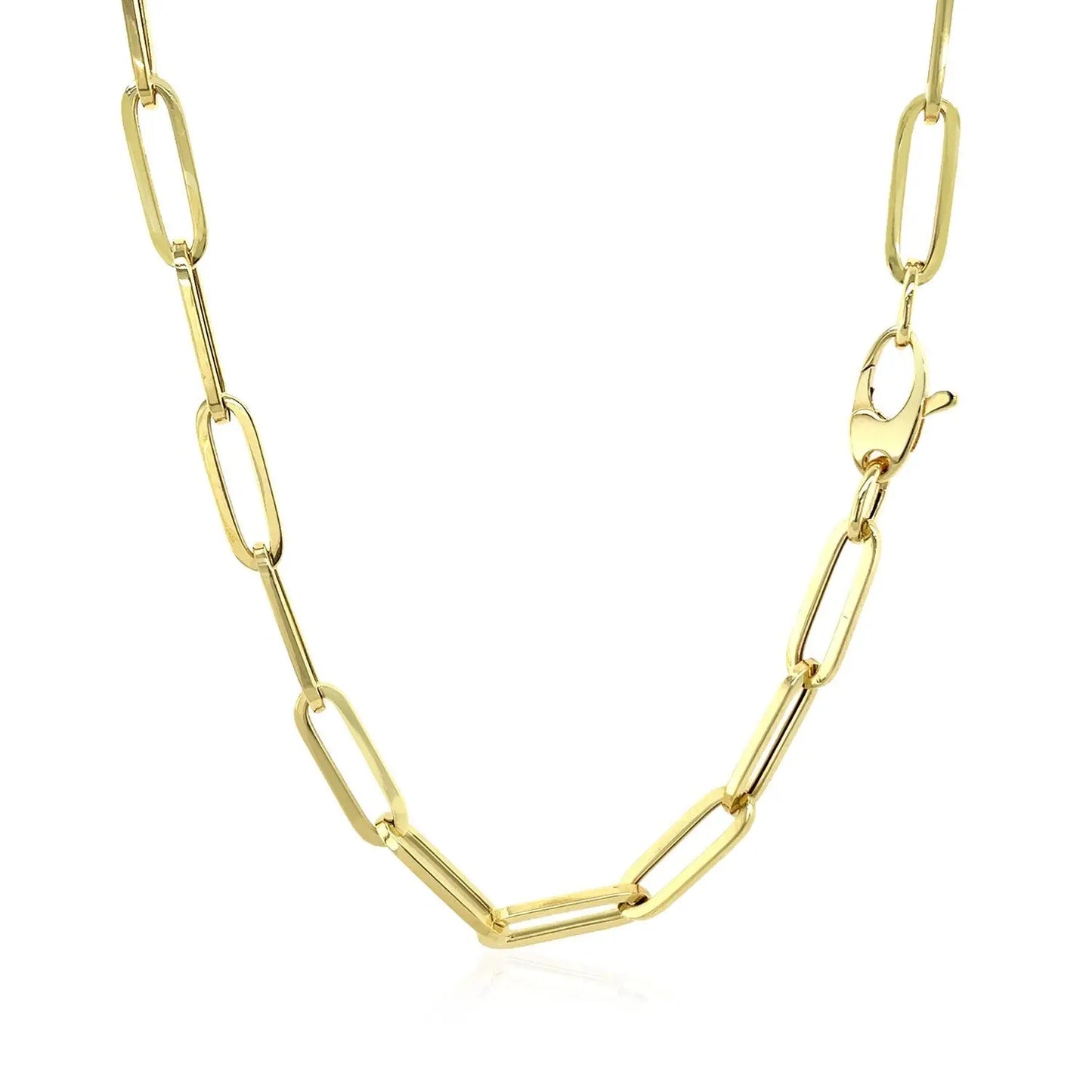 10K Yellow Gold Lite Paperclip Chain (4.20 mm)Monde Trend