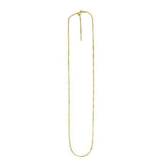 Endless Adjustable Box Chain in 14k Yellow Gold (0.95 mm) RCJ