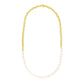 14k Yellow Gold Oval Chain Necklace with Pearls RCJ