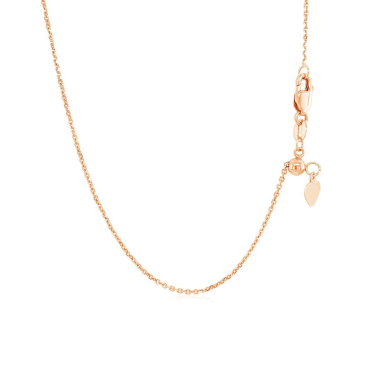 14k Rose Gold Adjustable Cable Chain (1.10 mm)Monde Trend