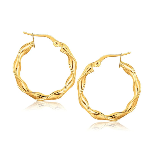 14k Yellow Gold Hoop Earrings (20mm) RCJ