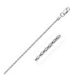 Sterling Silver Rhodium Plated Wheat Chain (1.50 mm) RCJ