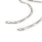 Rhodium Plated Sterling Silver Figaro Style Chain (5.40 mm) RCJ