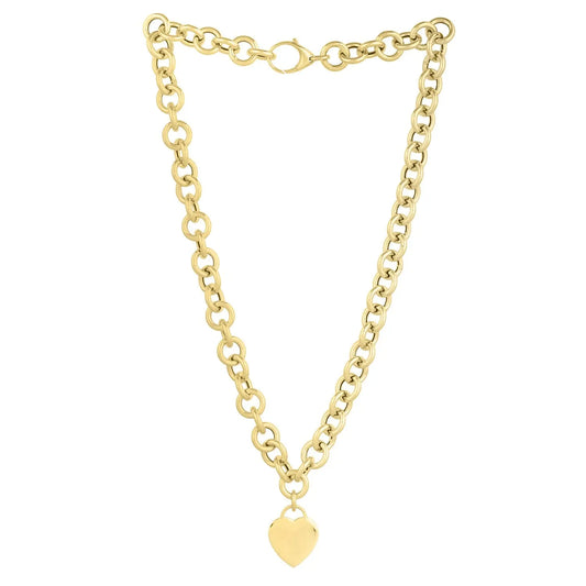 14k Yellow Gold Rolo Link Necklace (11.40 mm) RCJ