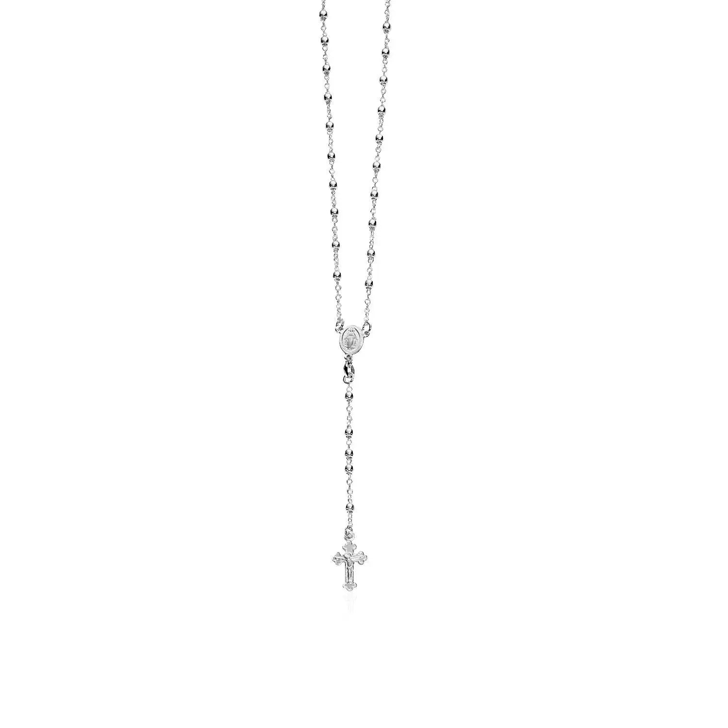 Fine Rosary Chain and Bead Necklace in Sterling Silver RCJ