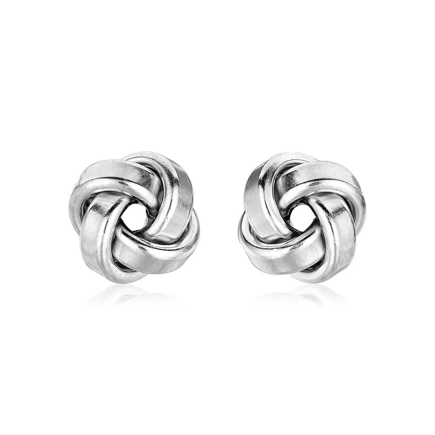 Petite Sterling Silver Polished Love Knot Earrings(9mm) RCJ