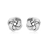 Petite Sterling Silver Polished Love Knot Earrings(9mm) RCJ