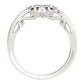 Two Stone Diamond Ring With Milgrain Design In 14k White Gold (3/4 cttw) RCJ