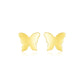 14k Yellow Gold Polished Butterfly Earrings RCJ