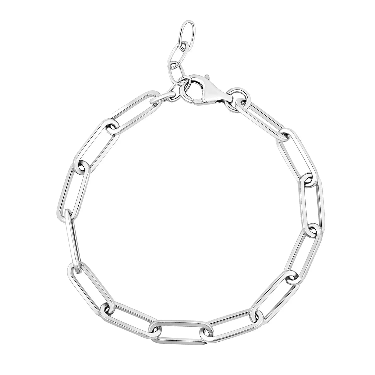 Sterling Silver Wide Paperclip Chain Bracelet (5.90 mm) RCJ