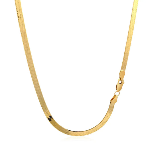 14k Yellow Gold Super Flex Herringbone Chain (3.80 mm) RCJ