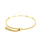 14K Yellow Gold Adjustable Bracelet with Paperclip Chain (1.00 mm) RCJ